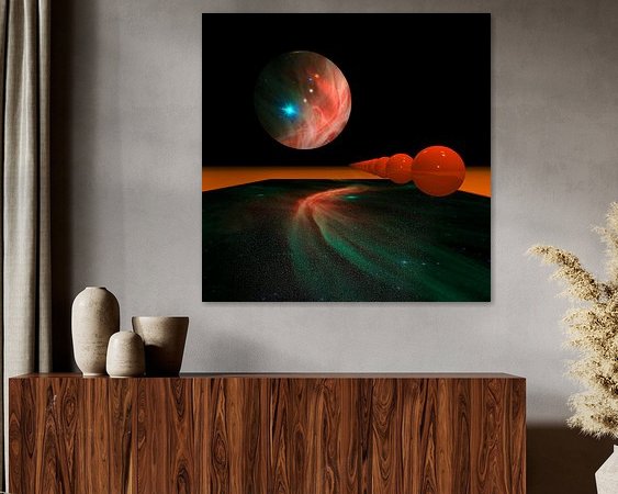 Voorbeeld van het werk in een kamer