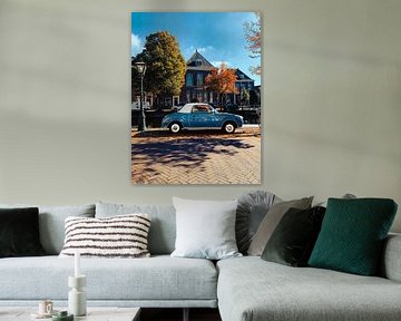 Nissan Figaro/ Classic Car/Leiden/Herfst/Gracht van Charlie Versteege