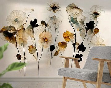 Breekbare droge bloemen