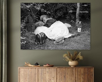 Budapest, Homeless couple in love by Rob Reeuwijk