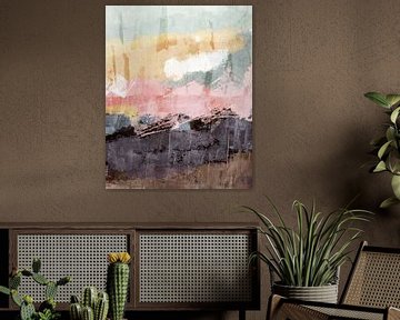 Modern abstract expressionism. Pastel colors with earthy tints. by Dina Dankers