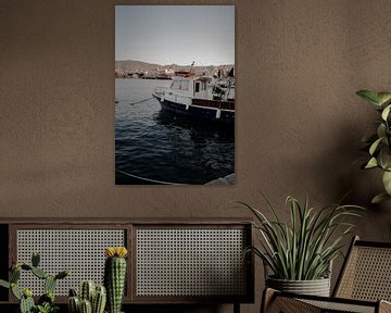 Boot in haven Kos stad, Griekse eilanden