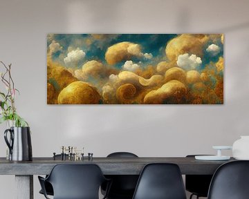 Dromerige wolken in de stijl van Gustav Klimt van Whale & Sons.