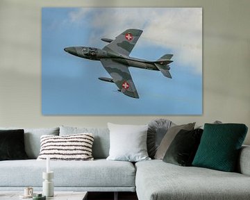 Fotoüberflug Schweizer Hawker Hunter T.68 (J-4201). von Jaap van den Berg