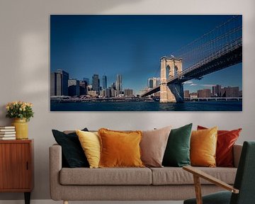 Brooklyn Bridge over East River in New York City by Robert Ruidl
