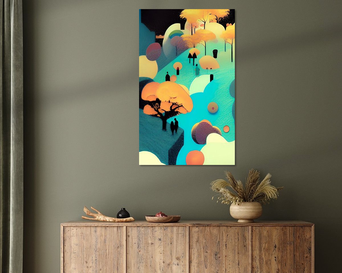 Voorbeeld van het werk in een kamer