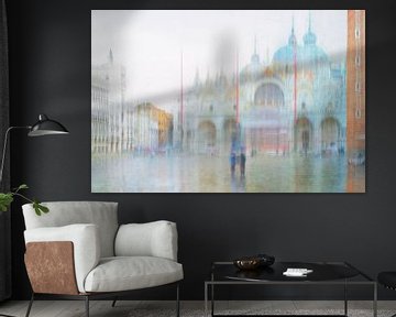 De kathedraal van Venetië in aquarel