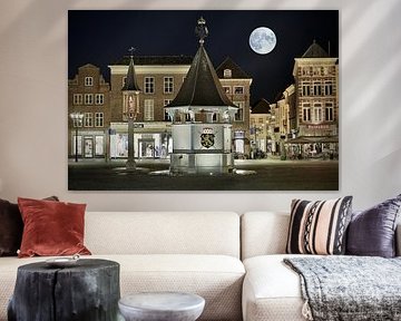 Den Bosch with a full moon by Jasper van de Gein Photography