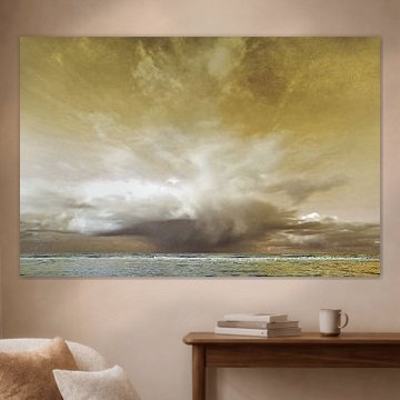 Zeegezicht - Stormexplosie boven zee