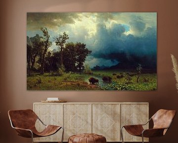 Albert Bierstadt,Buffalo Trail, L'orage imminent, 1869