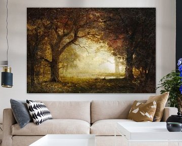 Albert Bierstadt,Lever de soleil dans la forêt