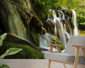 Waterfall of 'Les Planches' in Jura France by Louis-Thibaud Chambon