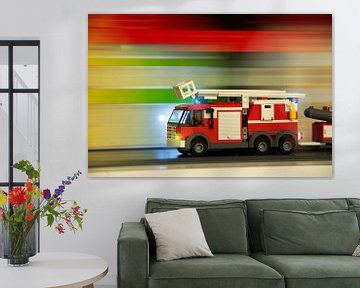 Lego brandweer van view photo