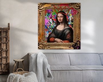 Graffiti Queen Mona Lisa van Gisela- Art for You