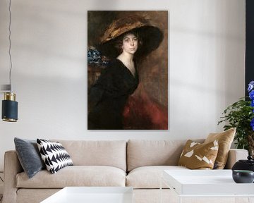 Alciati Antonio,Portrait de femme, Femme avec un chapeau