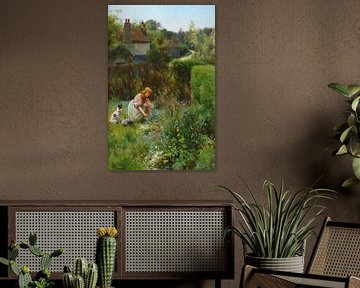 Alfred Glendening Jr,Cueillir des fleurs sauvages dans la haie