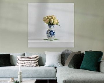 Delfts blauw met rozen van Mariska Vereijken