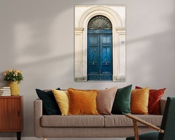 Oude vintage blauwe deur in Lucca | Italië | Architectuur | Reisfotografie