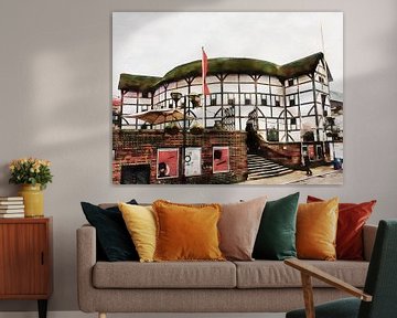 The Globe Theatre London Street View by Dorothy Berry-Lound