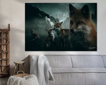 Fox Portrait, Animal Art, Beautiful Fox Wall Art, van Rivano Sarabdjitsingh