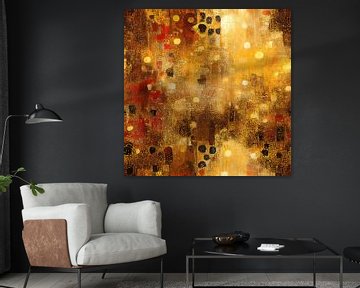 Abstract patroon in de stijl van Gustav Klimt #IV van Whale & Sons