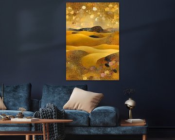 De Sahara Woestijn in de stijl van Gustav Klimt van Whale & Sons