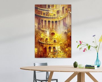 Het Colosseum in de stijl van Gustav Klimt van Whale & Sons