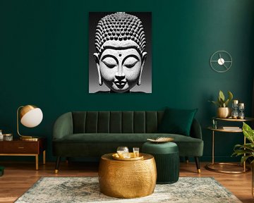 Buddha in Schwarz und Weiß von Bert Nijholt