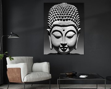 Boeddha in zwart wit van Bert Nijholt