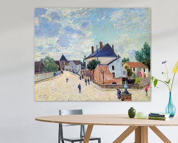 Alfred Sisley,Straat in Moret, 1890
