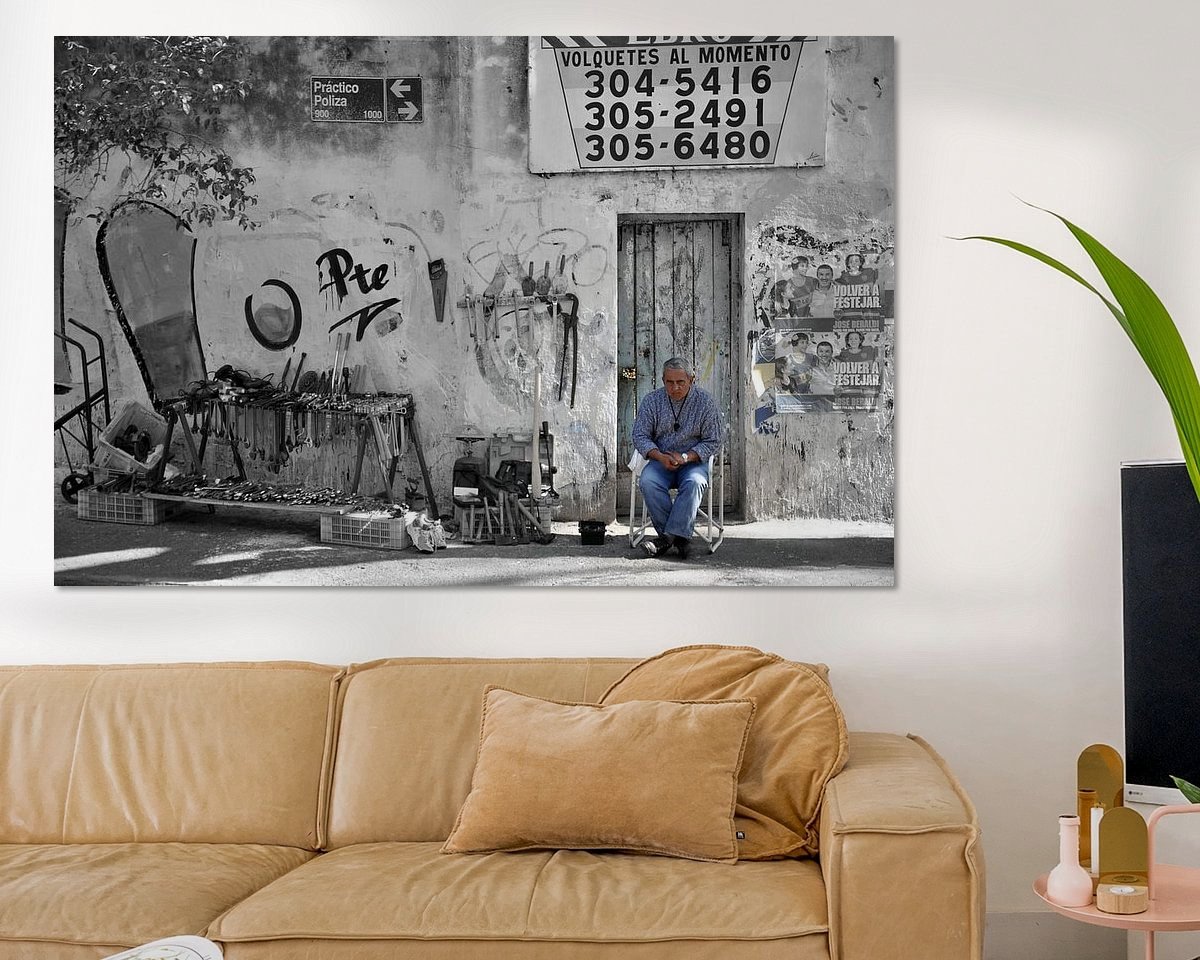 Voorbeeld van het werk in een kamer