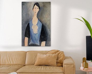 Amedeo Modigliani,Jonge vrouw in blauw