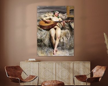 Voorbeeld van het werk in een kamer