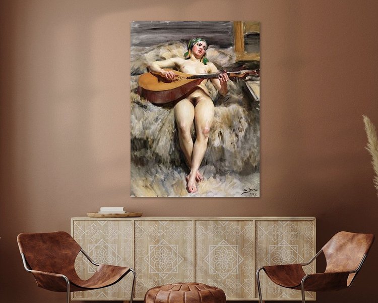 Voorbeeld van het werk in een kamer