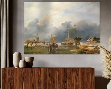 Andreas Schelfhout,Scène d'hiver