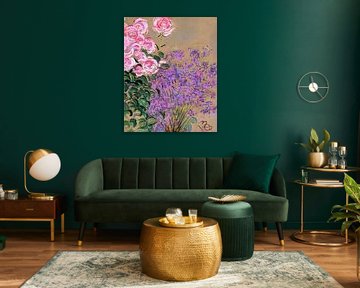 Anna de Noailles,Flowers Pastel