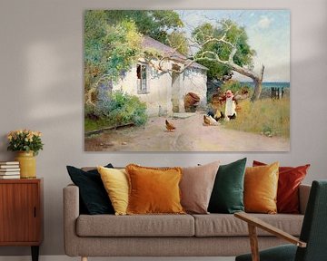 Arthur Claude Strachan,Nourrir les poulets