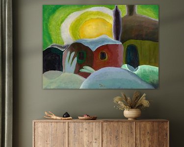 Voorbeeld van het werk in een kamer