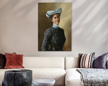 Asta Norregaard,Portrait of the woman in a hat