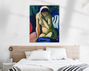 August Macke,nude girl with headscarf
