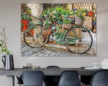 Decorative Bicycle In Cortona Tuscany