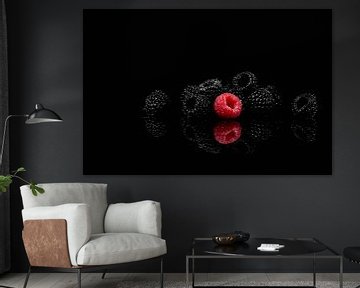 Black and red raspberries by Vovk Serg