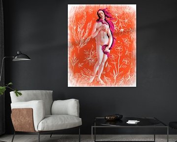 Venus in Rot von Mad Dog Art