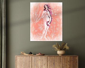 Venus in pastel van Mad Dog Art