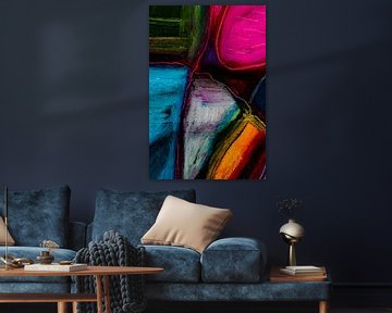 Oil pastel abstract by Klaske de Wal