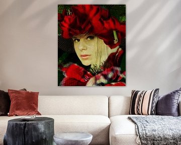 Girl with the red flowers