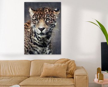 Der Leopard (Ölgemälde) von Bert Hooijer