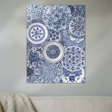 Gezien bij Vt Wonen. Weer verliefd op je huis. Verzameling Delfts blauwe borden, Rijksmuseum van Mijke Konijn