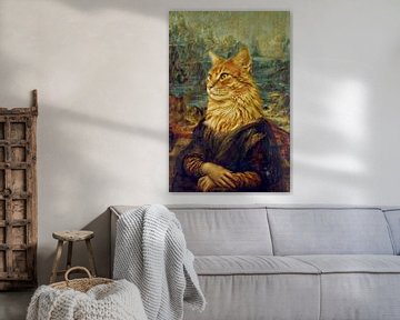 Mona Cat Lisa van Abstrakt Art