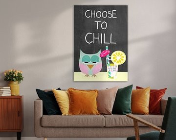 Choose to chill - cute owl van Green Nest